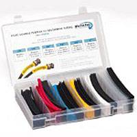 Techflex HSK2 - 2 to 1 Polyolefin Heatshrink Tube Kit, 6 sizes, 110 pieces 6" length - Multi-Color