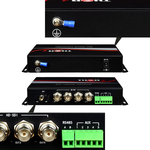 Thor F-M4SDI-TxRx 4Ch HD-SDI Tx / Rx Extender Kit Over Fiber
