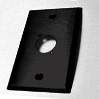 WALL PLATE SINGLE GANG 1DL HOLE STAINLESS OR BLACK
