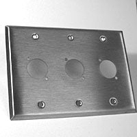 WALL PLATE TRIPLE GANG 3 DL HOLE STAINLESS OR BLACK