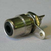RCA Female Chassis Mount Black