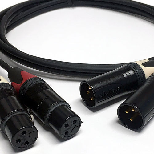 Flexygy Premium Stereo Audio Cable 2 XLR Male to 2 XLR Female 1 FT