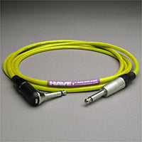 Canare Star Quad Audio Cable - 1/4" TS to 1/4" TS Right Angle - 10 FT