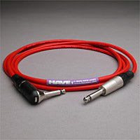 Canare Star Quad Audio Cable - 1/4" TS to 1/4" TS Right Angle - 50 FT