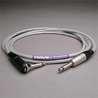 Canare Star Quad Audio Cable - 1/4" TS to 1/4" TS Right Angle - 50 FT