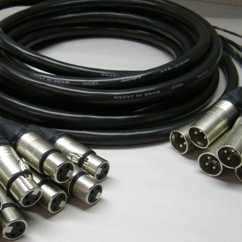 Canare 8-Channel Analog Audio Snake XLR Male to XLR Female 35 FT