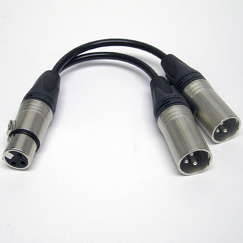 Flexygy Audio Y Cable XLR Female to 2 XLR Male