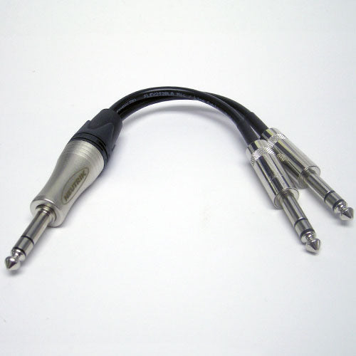 Flexygy Audio Y Cable 1/4" TRS Male to 2 1/4" TRS Male
