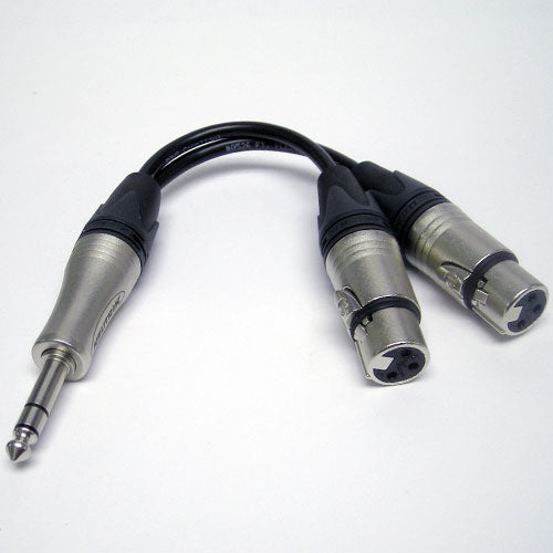 Flexygy Audio Y Cable 1/4" TRS Male to 2 XLR Female