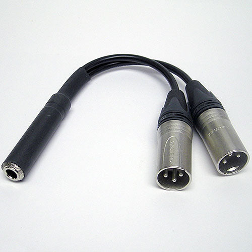 Flexygy Audio Y Cable 1/4" TRS Female to 2 XLR Male