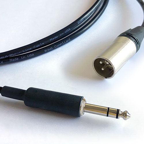 Flexygy Audio Interconnect XLR Male to 1/4" TRS Male 35 FT