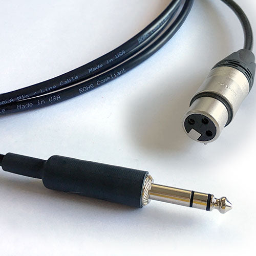 Flexygy Audio Interconnect XLR Female to 1/4" TRS Male 1 FT