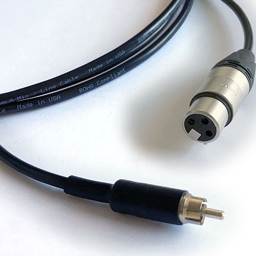 Flexygy Premium Audio Cable XLR Female to RCA Male Black 2 FT