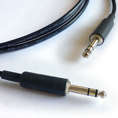 Flexygy Audio Interconnect Cable 1/4" TRS Male to 1/4" TRS Male 3 FT