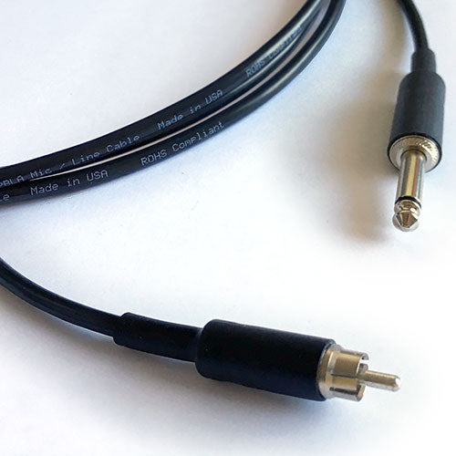 Flexygy Audio Interconnect Cable RCA Male to 1/4" TS Male 1 FT