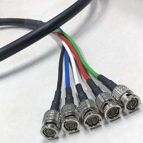 FLEXYGY Slim 5-Channel HD-SDI / 3G-SDI Video BNC Cable 3FT