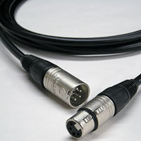 Canare DC Power Cable 4-Pin XLR Male to Female Black 35 FT