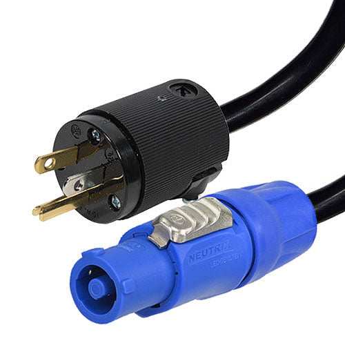 Flexygy 12/3 PowerCON Power-IN to Edison Male Cable 30 FT – Pro Audio ...