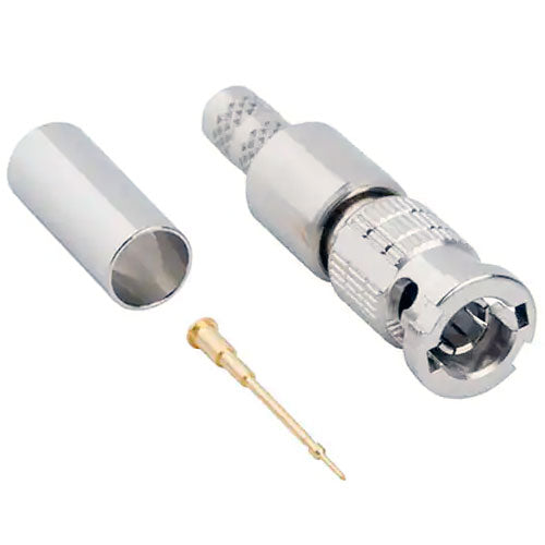 Amphenol 034-1026-12G 75-ohm Crimp Plug 12G HD-BNC Male Connector for Belden 1855A Cable