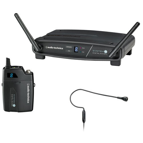 Audio-Technica ATW-1101/H92 System 10 2.4 GHz Digital Wireless Mic System w/ PRO 92cW Headworn Mic Black