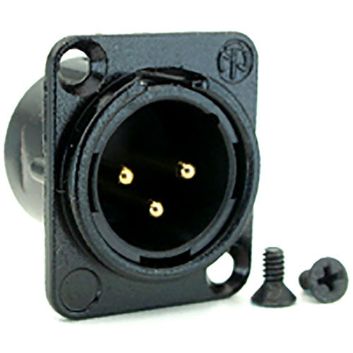 AVP XLR 3Pin Male Blk/Gold Panel Mount Kit