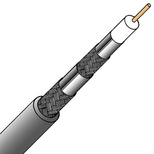 Belden 1153A 14 AWG Coax CATV Cable - Plenum 500 FT