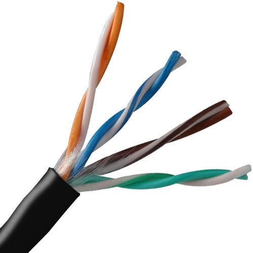 Belden 1583A Cat5E DataTwist 24AWG Solid 4PR U/UTP PVC Black 1000 FT Box