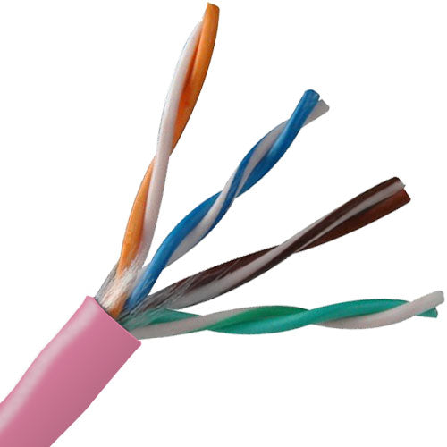 Belden 1583A Cat5E DataTwist 24AWG Solid 4PR U/UTP PVC Pink 1000 FT Box