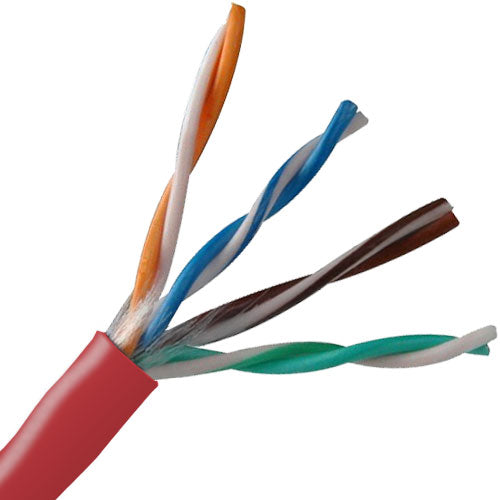 Belden 1583A Cat5E DataTwist 24AWG Solid 4PR U/UTP PVC Red 1000 FT Box