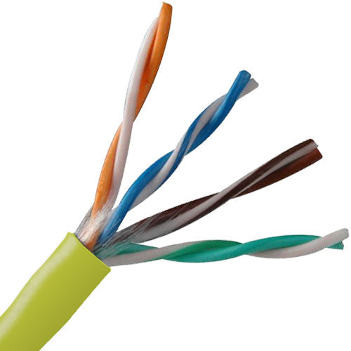 Belden 1583A Cat5E DataTwist 24AWG Solid 4PR U/UTP PVC Yellow 1000 FT Box