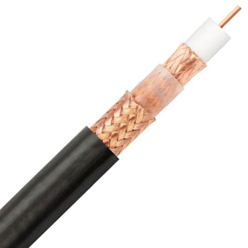Belden 1857A Video Triax Cable 22AWG Stranded RG59/U - Black, 500 FT