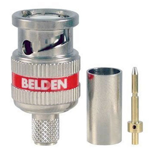 Belden 4505RBUHD3 12GHz UHD 3-Piece BNC Crimp Connector for RG59