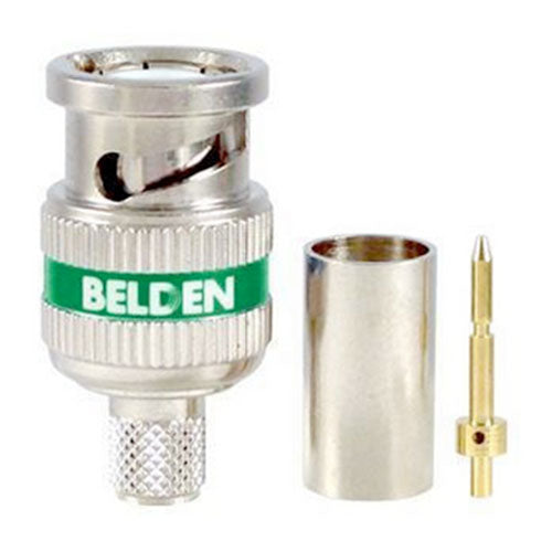 Belden 4694RBUHD3 12GHz UHD 3-Piece BNC Crimp Connector for RG6