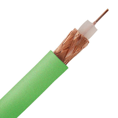 Belden 8241F RG59 Video Coax Flex 22G Braid Green 1000 FT