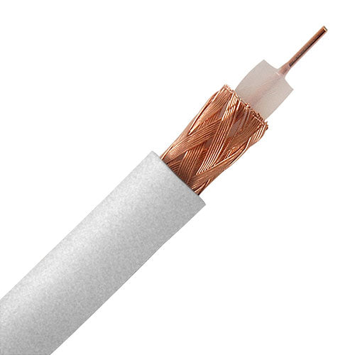 Belden 8241 RG59 Video Coax 22G Braid White U-1000 FT