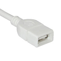 USB 2.0 A Male to A Female Extension Cable - White 2 Meter