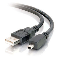 USB 2.0 A to 4-Pin Mini-b Cable Black 3 FT