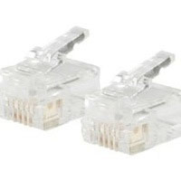 RJ11 6x6 Modular Plug for Flat Stranded Cable - 100pk