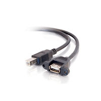 USB 2.0 Panel-Mount A Female to B Male Cable 3 Feet