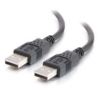 USB 2.0 A Male to A Male Cable Black 2 Meter