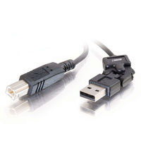 USB 2.0 FlexUSB A/B Cable Black 6 FT