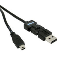 USB 2.0 FlexUSB A to Mini-b Cable Black 6 FT