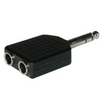 CAB40644 - 1/4" Stereo Male to Dual 1/4" Stereo Female Adapter