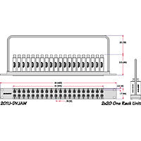 Canare Digital Video Patchbay 1Ru 20Pos Straight