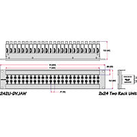 Canare Digital Video Patchbay 2Ru 24Pos Straight