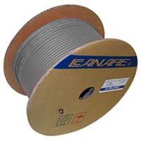 Canare L-4E6S Star Quad Microphone Cable, 24 AWG, Braid Shield, Gray, 305 Meter Reel (1000 ft)