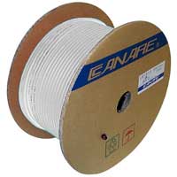 Canare LV61S RG59 Coaxial Video Cable 24G White 153M (500ft) Reel