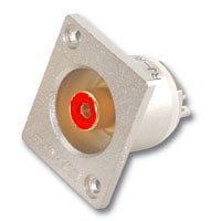 Canare RJ-RU RCA Jack Flush Mount ITT, Solder, Red