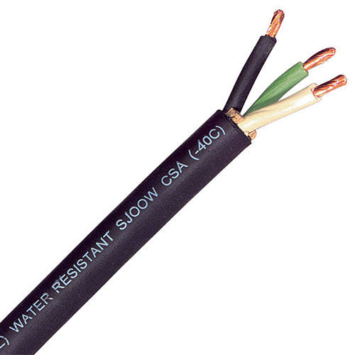 Carol Brand 01380 12/3 SJOOW 300V Portable Power Cord, Black, 250 FT