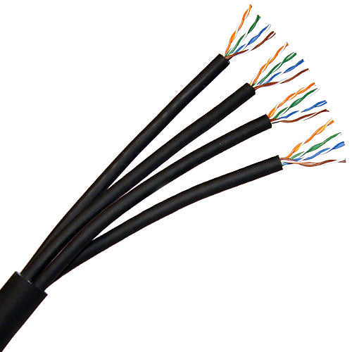 FLEXYGY FLEX4-CAT5E Rugged 4-Channel CAT5e UTP Snake Cable 500 FT